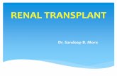 Renal transplant: anaesthetic implications & considerations