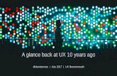 A glance back at UX 10 years ago