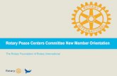 Rotary Peace Centers Committee New Member Orientation