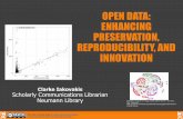 Open data: Enhancing preservation, reproducibility, and innovation