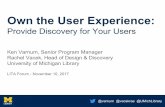 Own the User Experience: Provide Discovery for Your Users