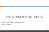 Digital transformation testing.