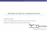 Activities of JaLC as a national service