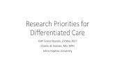 Research Priorities for Differentiated Care