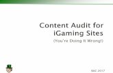 Content Audit for iGaming - BAC2017