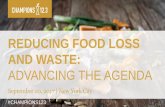 Reducing Food Loss and Waste: Advancing the Agenda