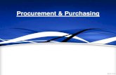 Procurement and Purchasing of a Product