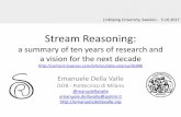 Stream Reasoning: a summary of ten years of research and a vision for the next decade