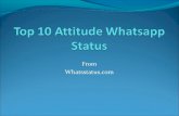 Top 10 Attitude Whatsapp Status