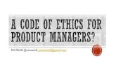 A Code of Ethics for Product Managers?