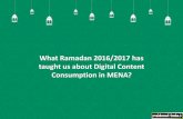 What Ramadan 2016/2017 has taught us about Digital Content Consumption in MENA?
