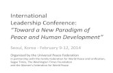 International Leadership Conference, Feb. 2014, Seoul, Korea