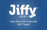 How often will I meet with Jiffy Apps for my app's development?