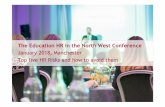 The Education HR in the North West Conference, January 2018 - Top five hr risks and how to avoid them