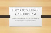 Rotaract Club of Gandhidham Picture Presentation July 2015