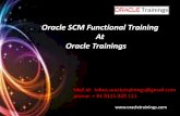 oracle scm functional | scm training in hyderabad - Oracle trainings