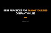 Best Practices For Taking Your B2B Company Online