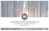 Your Media and SEM Holiday Win List to Complete Your Customers’ Wish List