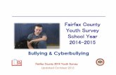 Fairfax County Youth Survey School Year 2014-2015: Bullying and Cyberbullying