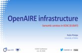 OpenAIRE infrastructure presentation at the Semantic Services in EOSC workshop - EUDAT conference