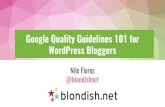 Google Quality Guidelines 101 for WordPress Bloggers