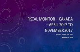 Fiscal Monitor – Canada – April 2017 to November 2017