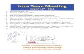 Team Meeting Realtor Icon Agenda Notes - The Woodlands TX, Prudential Gary Greene, Realtors / August 16th, 2011