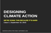 Designing Climate Action - Introductions