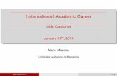 (International) Academic Career