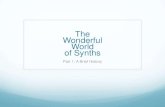 The Wonderful World of (Sound) Synthesis