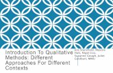 Let's Talk Research 2015 -Juliet Goldbart - Introduction To Qualitative Methods: Different Approaches For Different Contexts
