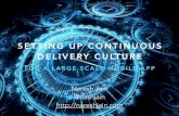Setting up Continuous Delivery Culture for a Large Scale Mobile App