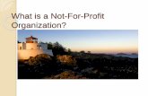 What is a not for-profit organization