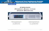 PM6000 POWER ANALYZER -  · PDF fileHence product specification and the information given in this manual are subject to ... DVC Device Clear ... Calibration and Service
