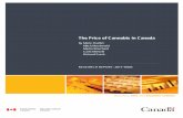 The Price of Cannabis in Canada - · PDF fileThe Price of Cannabis in Canada ... Price Elasticity of Cannabis Demand ... —will be shaped by what happens to the retail price after