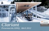 Clariant - ANIQ mayo 2012/ANI… · Clariant es una empresa líder ... 1997 Adquisición de Hoechst Specialty Chemicals ... Oil & Mining Services Paper Specialties Pigments Textile