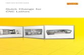 Quick Change for CNC Lathes - Sandvik Coromant · PDF file3 Quick Change Making all lathes more efficient Using quick change will reduce the measuring, set up and tool change time