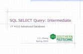 SQL SELECT Query:  · PDF fileOverview SQL Select Expression Alias revisit Aggregate functions - complete Table join - complete Sub-query in where Limiting results: TOP, DISTINCT