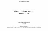 shambhu nath - poems - : Poems - Quotes · PDF fileshambhu nath - poems - Publication Date: 2008 ... Mauka paay ke nahi chhodeya too ... Sundar salil ye teri bani shambhu ke man bhaya
