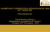 ACHIEVING COMPETITIVE ADVANTAGE IN THE 21ST · PDF fileACHIEVING COMPETITIVE ADVANTAGE IN THE 21ST CENTURY Presentation by: ... Achieving Competitive Advantage ... consultative status