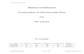 Method of Statement Construction of Flat Concrete Floor ... · PDF fileMethod of Statement Construction of Flat Concrete Floor For ... Sequence of Works 8. ... This Method statement
