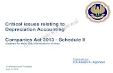 Critical issues relating to Depreciation Accounting ...Critical issues relating to Depreciation Accounting Companies Act 2013 - Schedule II (Updated for MCA/ ICAI Clarifications to