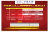 FYJC to FINAL CA & CS - J.K. Shah Classes line... · accountancy, costing, f.m., indirect tax, co. law, isca, audit & direct tax (800 marks) final ca - andheri - may’18’18 fees