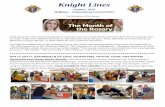 Knight Lines - Knights of Columbus 893kofcknights.org/Councils/Knight Lines - October 2016-2.pdf · Knight Lines October, 2016 ... Dick Lambke & Pete Skinder deserve a big hand for