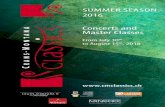 Concerts and Master Classes - Crans-Montana · PDF fileConcerts and Master Classes From July 30th to August 15th, 2016 ... the scores for piano, flute, clarinet, violin and cello.