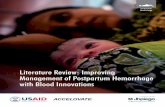 Literature Review: Improving Management of Postpartum ...reprolineplus.org/system/files/resources/PPH-blood-lit-review-2015... · Literature Review: Improving Management of Postpartum