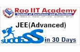 JEE(Advanced) - Rao IIT Advanced... · General Tips for Mathematics for all : Study by plan, not by number of hours. Previous ten years JEE Main and Advanced, and KVPY papers must