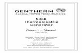 5030 Thermoelectric Generator - Gentherm Global · PDF file5030 Thermoelectric Generator Operating Manual 01953 Rev.12 Gentherm Global Power Technologies Unit 16, 7875 - 57th Street
