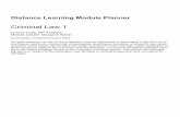 Distance Learning Module Planner - ASP2 Home Page Law 1.pdf · the above in relation to this publication may be liable to criminal prosecution and ... Criminal Law Textbook ... answers