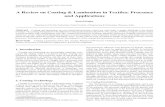 A Review on Coating & Lamination in Textiles: Processes ...article.sapub.org/pdf/10.5923.j.ajps.20120203.04.pdf · A Review on Coating & Lamination in Textiles: Processes ... Department